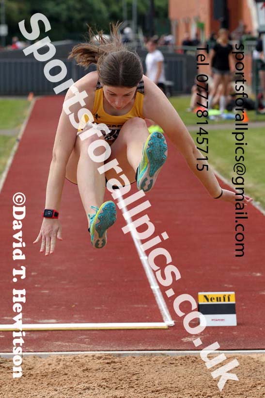 Womens under-20s long jump, 2021 Northern Senior and Under-20s Champs., Leigh. Photo: David T. Hewitson/Sports for All Pics